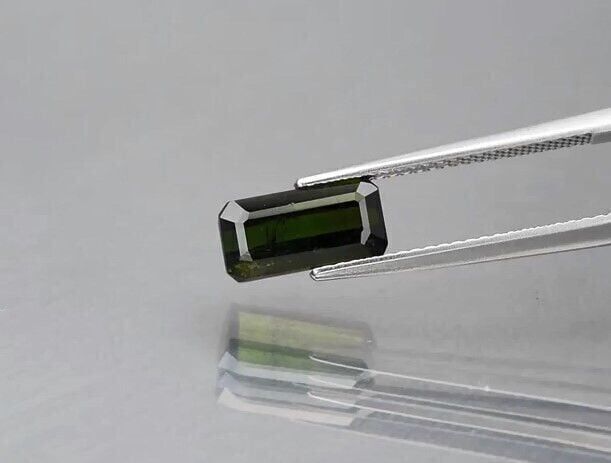 2.36ct 10.2X5.2mm Octagon Natural Unheated Forest Green  Tourmaline