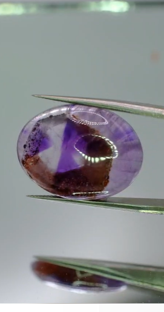 22.45ct 23.9x18mm Oval Cabachon Natural Star Amethyst