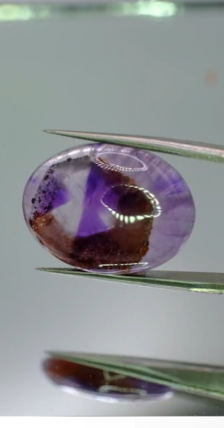 22.45ct 23.9x18mm Oval Cabachon Natural Star Amethyst