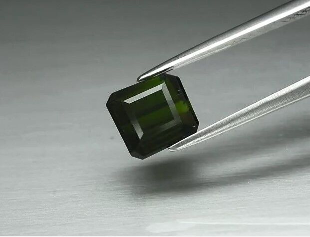 2.56ct 7.4x7mm Octagon Natural Unheated Green Tourmaline, Mozambique