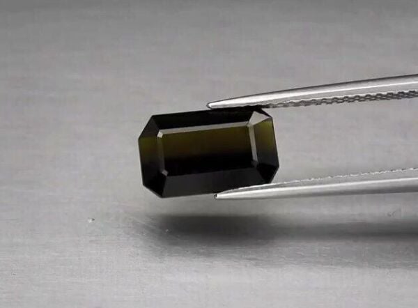 2.91ct 10.6x6.6mm VS Octagon Natural Unheated Deep Olive Green Tourmaline