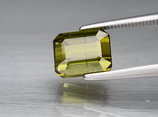 3.00ct 8x6.5mm VS Octagon Natural Unheated Green Tourmaline, Congo