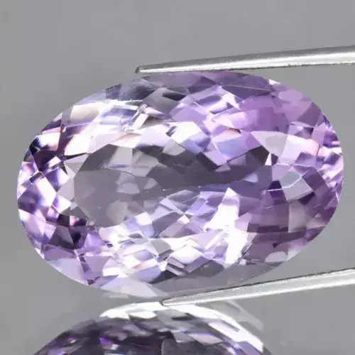 21.76ct 22.5x15mm VS Oval Natural Unheated Purple Amethyst Gemstone, Uruguay