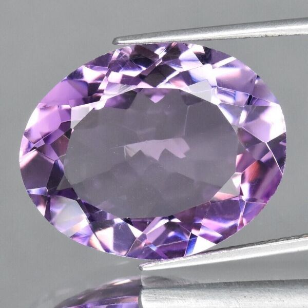 12.18ct 18.7x15mm VS Oval Natural Unheated Purple Amethyst Gemstone, Uruguay