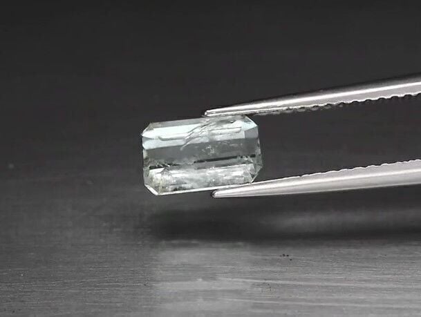 1.05ct 7.6x4.7mm Octagon Natural Unheated Green Tourmaline, Mozambique