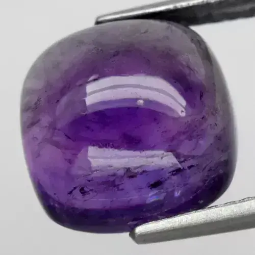 4.96ct 10.2x10mm Cushion Cab Natural Unheated Purple Amethyst Gemstone, Africa