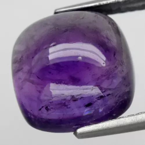 4.96ct 10.2x10mm Cushion Cab Natural Unheated Purple Amethyst Gemstone, Africa
