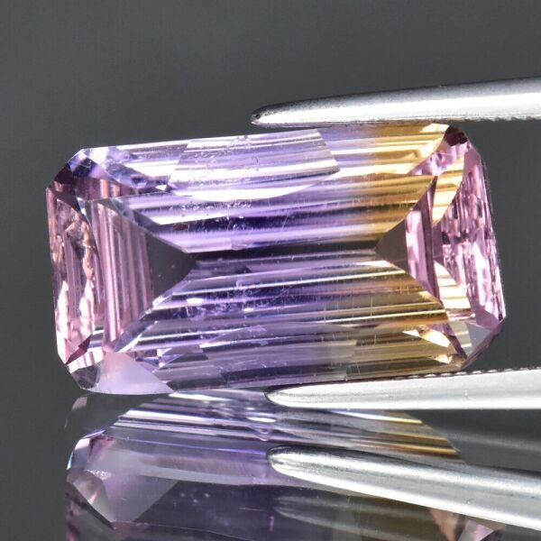 5.30ct 14.5x8mm VS Octagon Natural Untreated Yellow & Purple Ametrine, Gemstone