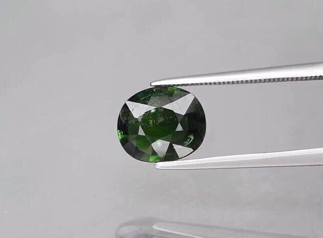2.31ct 9.8x8.3mm Oval Natural Unheated Green Tourmaline Gemstone, Mozambique