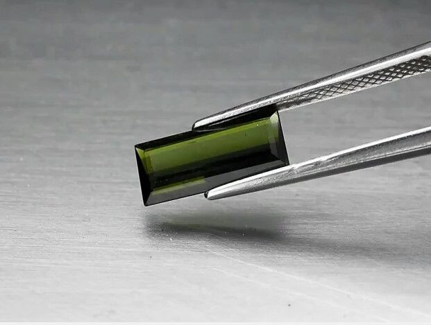 1.94ct 9.3x5mm VVS Octagon Natural Unheated Deep Green Tourmaline, Nigeria