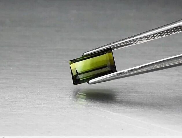 1.58ct 8.3x5mm Baguette Natural Unheated Green Tourmaline, Africa