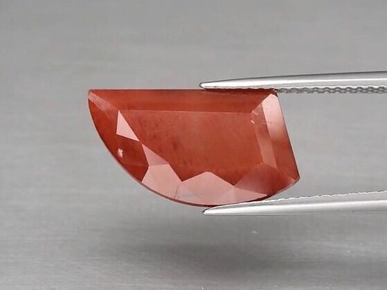 5.07ct 14.5x9.3mm Fancy Natural Red-Orange Andesine, Africa