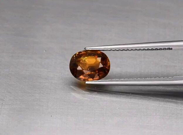 1.63ct 8.4x6.6mm Oval Natural Unheated Greenish Yellow Tourmaline, Mozambique