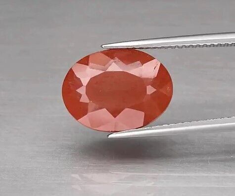 3.96ct 13.3x10mm Oval Natural Orange Andesine, Africa