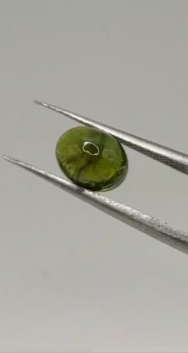 2.70ct 8.7x6.8mm Oval Cab Green Natural Tourmaline