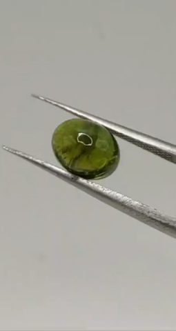 2.70ct 8.7x6.8mm Oval Cab Green Natural Tourmaline