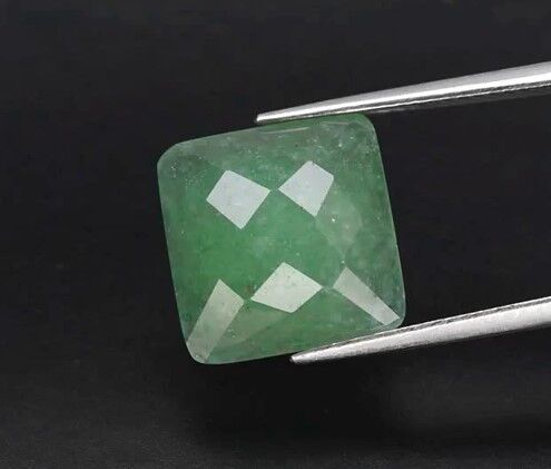 6.69ct 12.3mm Square Natural Green Aventurine, Africa