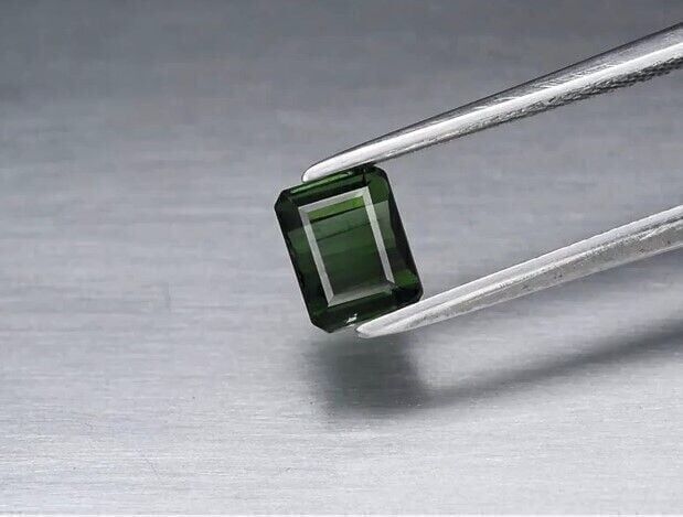 1.24ct 6.4x5mm Octagon Natural Unheated Green Tourmaline, Mozambique
