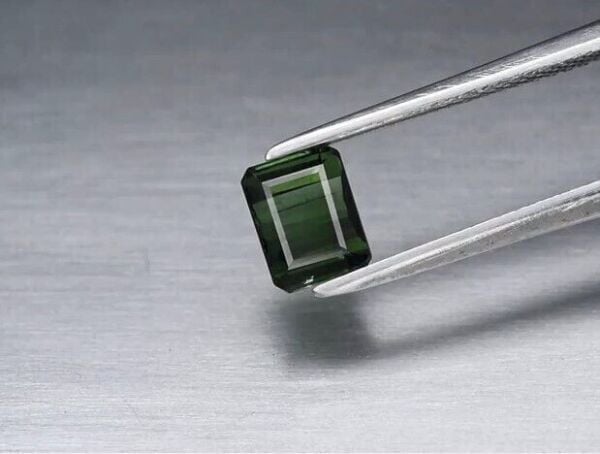 1.24ct 6.4x5mm Octagon Natural Unheated Green Tourmaline, Mozambique