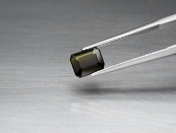 1.44ct 7.4x6.2mm VVS Octagon Natural Unheated Green Tourmaline, Nigeria