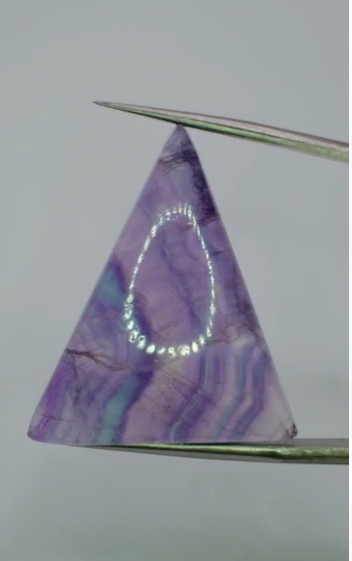 35.70ct 31.7x27.3mm  Cabachon Natural Multi-Color Fluorite