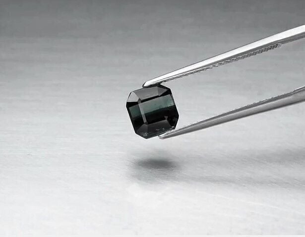 1.72ct 6.8x6.4mm Octagon Natural Unheated Bluish Green Tourmaline, Nigeria