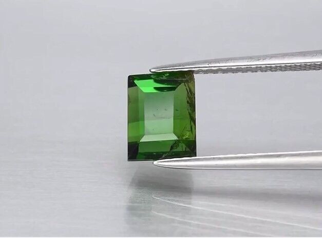 2.18ct 7.8x6mm Baguette Natural Unheated Green Tourmaline, Africa