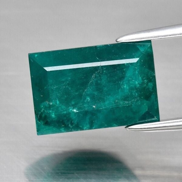 2.84ct 10x6.7mm Baguette Natural Green Dioptase, Namibia