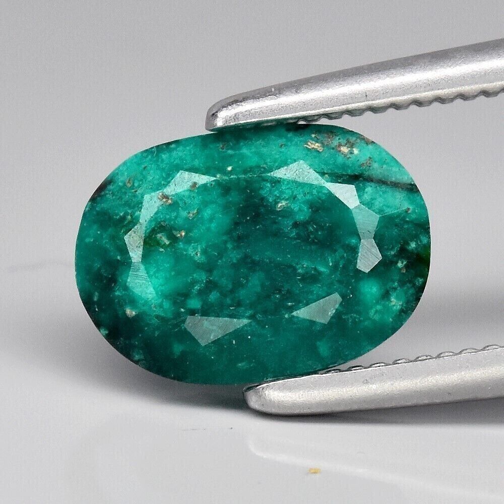 1.20ct 7.8x5.6mm Oval Natural Green Dioptase, Namibia