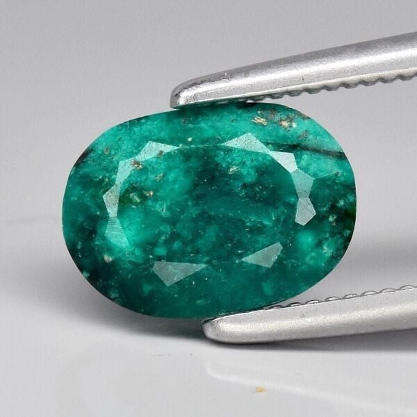 1.20ct 7.8x5.6mm Oval Natural Green Dioptase, Namibia
