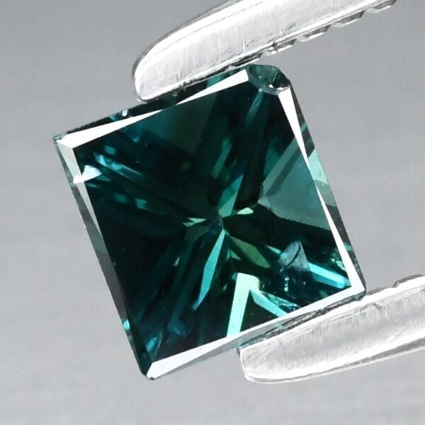 0.18ct 3x3mm Square Natural Fancy Bluish Green Diamond Gemstone, Africa