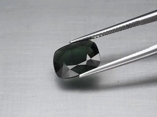3.60ct 12x9.3mm Cushion Natural Unheated Green Tourmaline, Mozambique