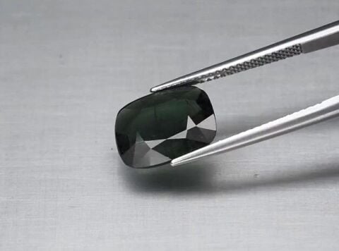 3.60ct 12x9.3mm Cushion Natural Unheated Green Tourmaline, Mozambique