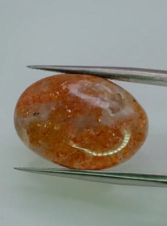 10.00ct 19.7x13.8mm Oval Cabachon Natural Sunstone