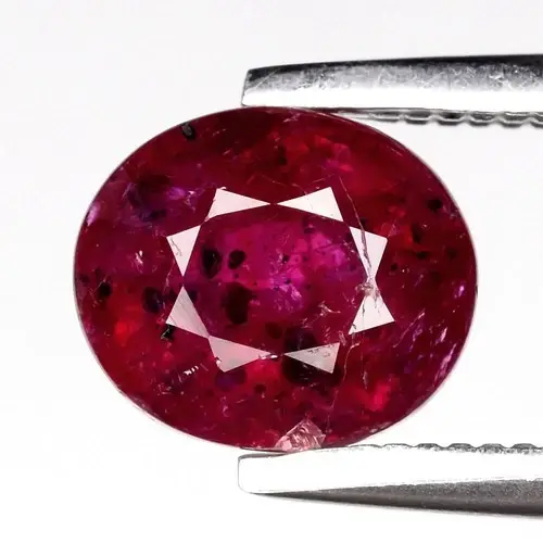 1.22ct 6.3x5.5mm Oval Natural Red Ruby - Heated, Mozambique Gemstone