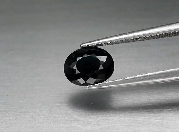 1.64ct 8x6.4mm Oval Natural Unheated Deep Greenish Blue Indicolite Tourmaline