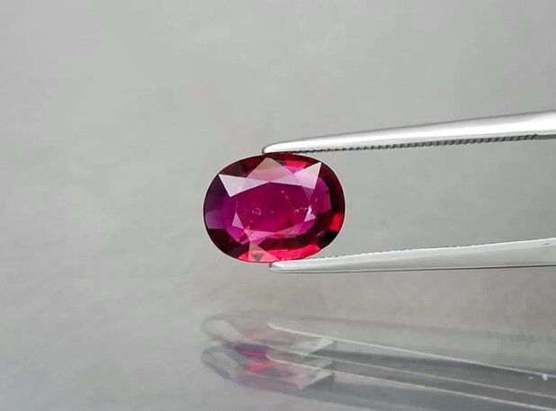 1.68ct 9.8x7.5mm Oval Natural Unheated Pinkish Purple Rubellite Tourmaline