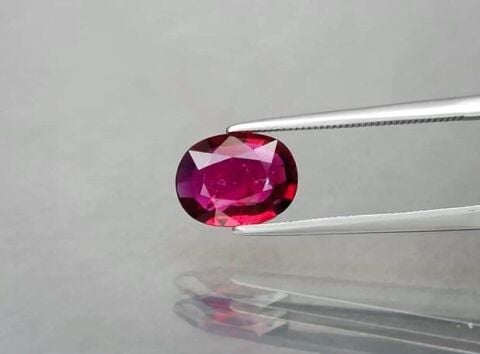 1.68ct 9.8x7.5mm Oval Natural Unheated Pinkish Purple Rubellite Tourmaline
