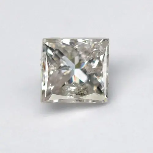 0.16ct Square Princess Natural Untreated Fancy Paint Pink Diamond SI2