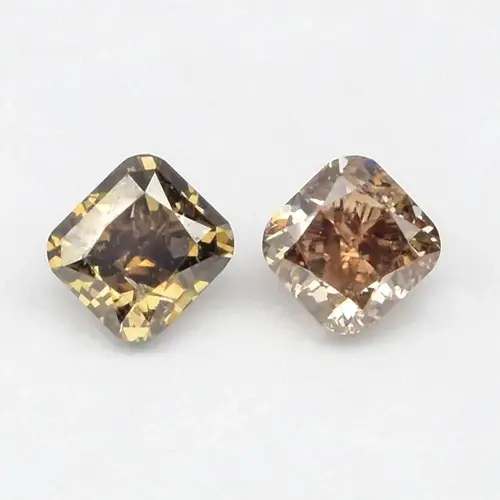0.25ct t.w Pair 2pcs Natural Untreated Fancy Deep Orange Cognac Diamond SI1