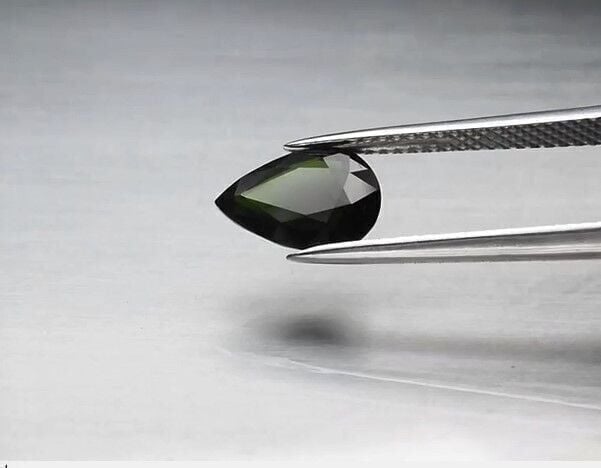 1.76ct 9.6x7mm VS Pear Natural Unheated Green Tourmaline, Congo