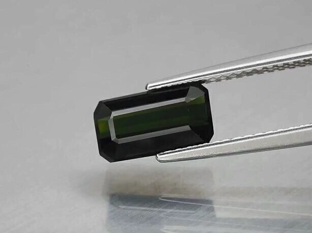1.85ct 9.3x5.2mm VS Octagon Natural Unheated Deep Forest Green Tourmaline