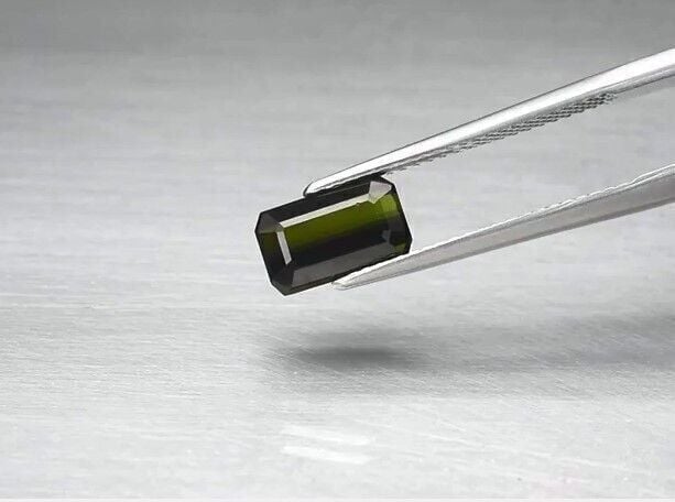 1.97ct 9x5.5mm VVS Octagon Natural Unheated Green Tourmaline, Nigeria