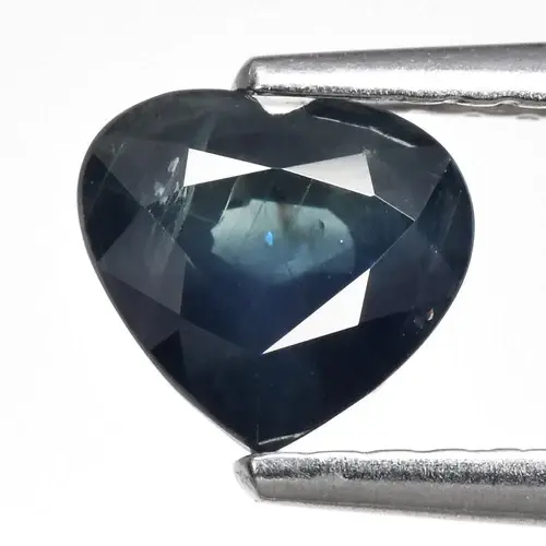 1.00ct 6x5.5mm Heart Natural Greenish Blue Sapphire - Heated, Australia Gem