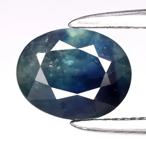 1.01ct 6.3x5mm Oval Natural Green Blue Sapphire - Heated, Australia Gemstone