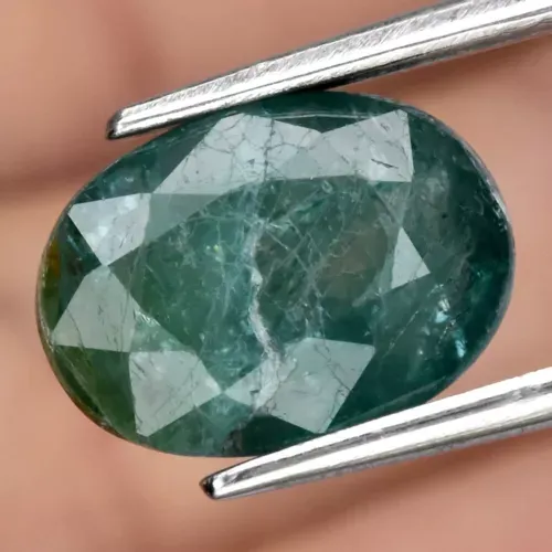 World's Rarest Gem 2.98ct 10.5x7.5mm Oval Natural Bluish Green Grandidierite