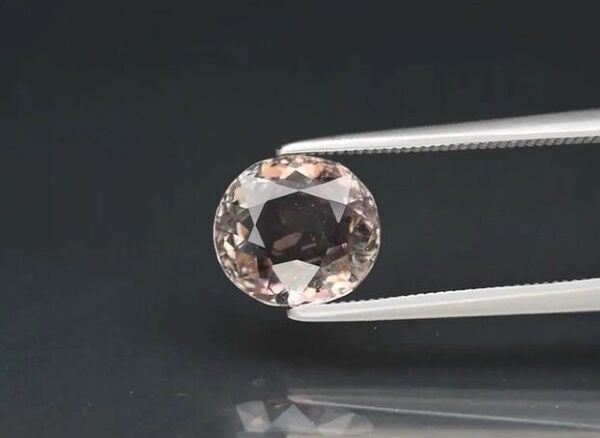2.33ct 8.7x7.8mm Oval Natural Unheated Pinkish Purple Tourmaline, Mozambique