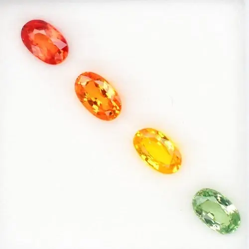 1.27ct t.w 4pcs Lot  5x3mm VS IF Oval Fancy Color Sapphire - Songea Gemstone