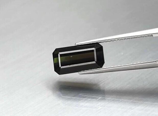 4.07ct 12.4x6.5mm Octagon Natural Unheated Green Tourmaline, Nigeria