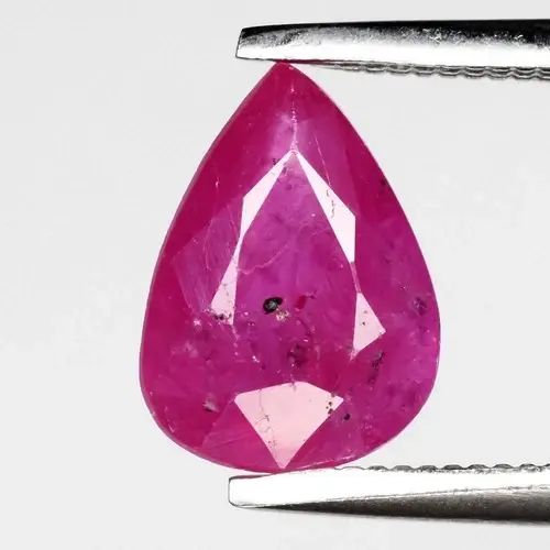 1.32ct 8.3x6mm Pear Natural Purplish Pink Sapphire - Heated, Africa Gemstone